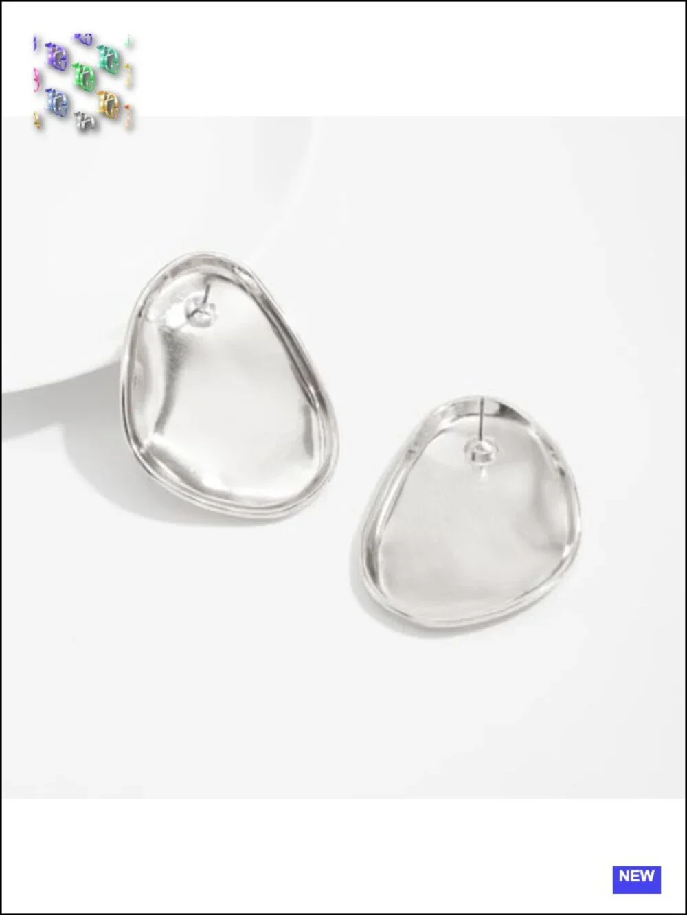 Chunky Gold Geometric Drop Earrings for Women Large Statement Earrings